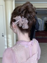 ザザ ZA/ZA 茗荷谷&nbsp;お呼ばれにオススメ！透け感リボンの愛されアップ♪茗荷谷美容室