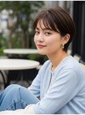 ショートボブ髪型20代30代40代50代前髪あり前髪なし面長丸顔越谷