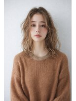 ヘアセラヴィ 雨ヶ谷(hair C'est La Vie)&nbsp;ラフウェーブ×ベージュミディ