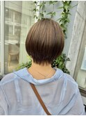 縮毛矯正×丸みショートボブ