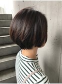 ノンブローでおさまる ショート ボブ 『Tree hairsalon 』本厚木