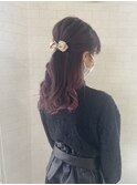 インナーカラーを活かした 暖色系ハイライト