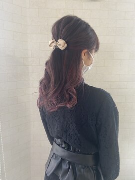 サロン Salon アイ アート インナーカラーを活かした 暖色系ハイライト