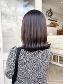 オフィスにも！暗髪ラベージュ透明感アップカラー梅ヶ丘美容室