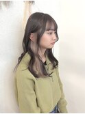 ゆるふわロングインナーカラーホワイトベージュ本厚木