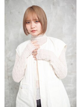 アッシュ 池袋店(Ash) 10代20代30代『ハイトーン顎ラインボブ』　　＃池袋駅