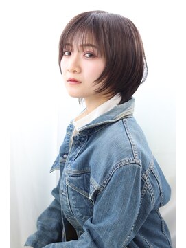 マルシェ(marche) 20代30代40代 ウルフ ショートボブ アッシュブラック