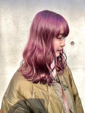 リール(rire) デザインカラーレイヤーカットウェットヘア夏オリーブベージュ