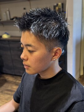 エクファフォーメン(EX-FA FOR MEN) カルマパーマ/ベリーショート/ダークアッシュ/ニュアンスパーマ