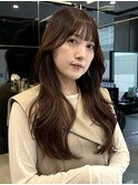 ミディアムレイヤー／韓国ヘア／髪質改善/顔まわり/ブリーチなし