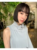 【ミニボブ×ネイビーブルー】