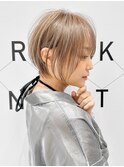 束感ショート/レイヤー/グレージュ/アンブレラカラー/イメチェン