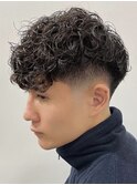 心斎橋スペインカールスパイラルパーマフェードツイスパメンズ★