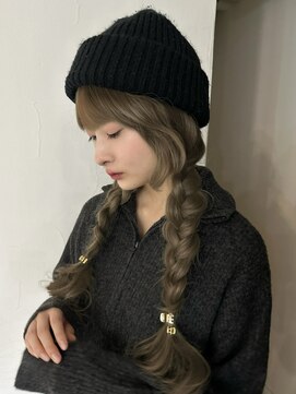 メゾンアクア 表参道(Maison ACQUA) ☆ブリーチなしダブルカラー オリーブ オリーブベージュ ボブ