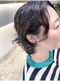 ウルフカット×パーマ