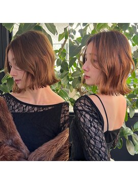 ネイロ 錦糸町(NeiRo) 魅力倍増カールセミディシアーカラーダークアッシュショートヘア