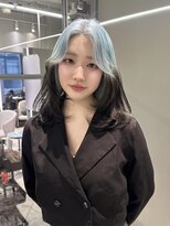 ジェム(GEM)&nbsp;《春色♪ペールブルーとブラックのルーツカラー》