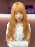 オレンジ/ペールオレンジ/美髪