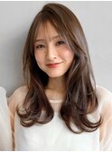 イメチェン似合わせカット大人可愛いアプリコットオレンジ