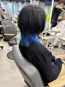 ゼスト 八王子店(ZEST) ウルフヘア×ブルーカラー　美由紀#八王子
