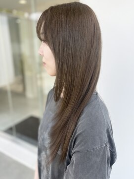 ヒビカ(HIBIKA) 韓国風顔まわりレイヤーロング　オリーブベージュ