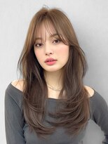 ステイゴールド(STAYGOLD)&nbsp;ブラウンベージュ レイヤーカット シースルーバング 髪質改善