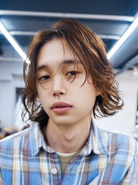 アンサー 原宿(ANSWER) メンズボブメンズミディアムパーマニュアンスパーマルーズパーマ