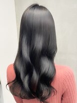 クオール(Quol)&nbsp;髪質改善カラーくびれ巻き髪ロングヘア透明ダークグレージュ