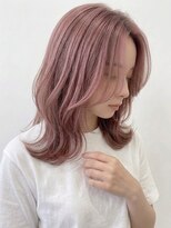 メラク バイ コア(Merak by CoRe.gn) ブリーチなし透明感ピンクカラー顔周りくびれヘア夏カラー