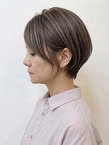 ヌードルバイコア(noodle by CoRe.gn)&nbsp;40代50代◎白髪ぼかしハイライト×ひし形ショートレイヤー