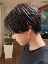 トップヘアー スパアンドリラクゼーション 安城(spa&relaxation)&nbsp;安城黒髪ハンサムショート刈り上げツーブロック前髪なし面長卵型