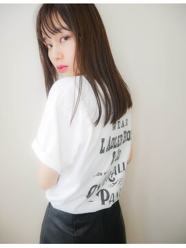 ボタン テンジン(VOTAN tenjin) 【Votan 北村】ストレートヘア×ベージュカラー前髪/韓国