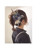 編み込みポニーテール