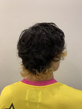 ディーカラー D-COLOR メンズウルフ×裾カラー