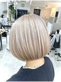 ニュアンスボブ/ベージュカラー/クールショート/20代30代