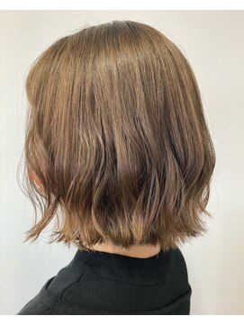 ヘッズ 本八幡店(HEADS) グレージュカラーボブウルフ黒髪ココアベージュ