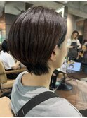 前髪パーマアースカラ-マッシュハンサムショート