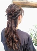 結婚式参列ヘア＊シンプルハーフアップ