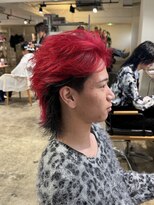 ニュート(Neut )&nbsp;インナーカラーメンズオールバックフェザーパーマ