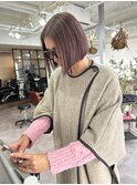 くすみピンクボブ