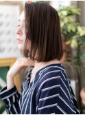 ★アシンメトリー前下がりワンレンかきあげボブディ30代40代★1
