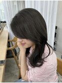 レイヤー×オリーブグレージュ/艶髪/美髪/モテ髪/赤味消し/YU124