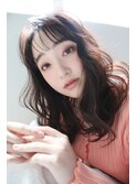 韓国風ウェーブセミロング