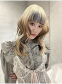くびれヘア/アプリコットオレンジ/夏のヘアアレンジ/梅田