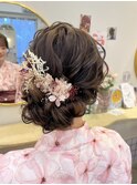 浴衣に合う◎サイド団子ヘア