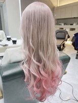 デイズ(days)&nbsp;ホワイトベージュ/毛先ピンクベージュデザインカラー