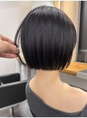 ラインボブレイヤーボブ大人ボブパツっとボブ切りっぱなしボブ
