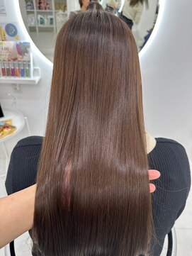 アイニ 天王寺アポロ店(aini) カラーハイライトハッシュカットレイヤーカットボブ髪質改善