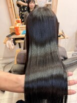 ヘアーアートシフォン 川口東口店(hair art chiffon)&nbsp;ダークアッシュの大人ガーリーロングヘア