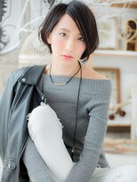 モッズヘア 越谷(mod's hair)&nbsp;*mod's越谷*アシンメトリーで格上げ*黒髪大人ボブ*a
